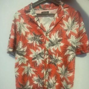 Zara short sleeve button down shirt